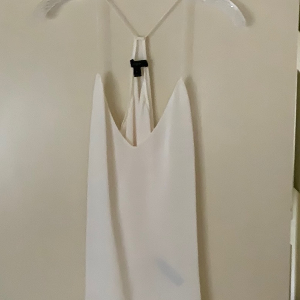 J Crew silk off white tank top